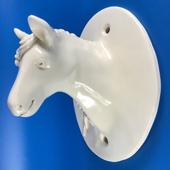 Vintage Horse Ceramic Wall Mount Hook Decor Handcrafted Signed 1992 - Picture 10 of 12